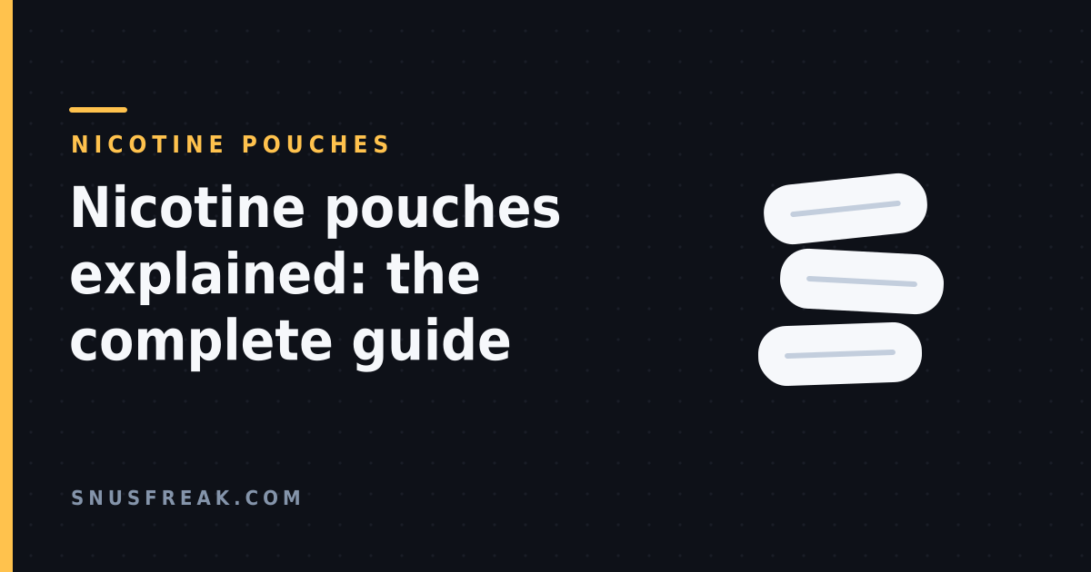 An illustrated pouch can in the Snus Freak house style beside the article title