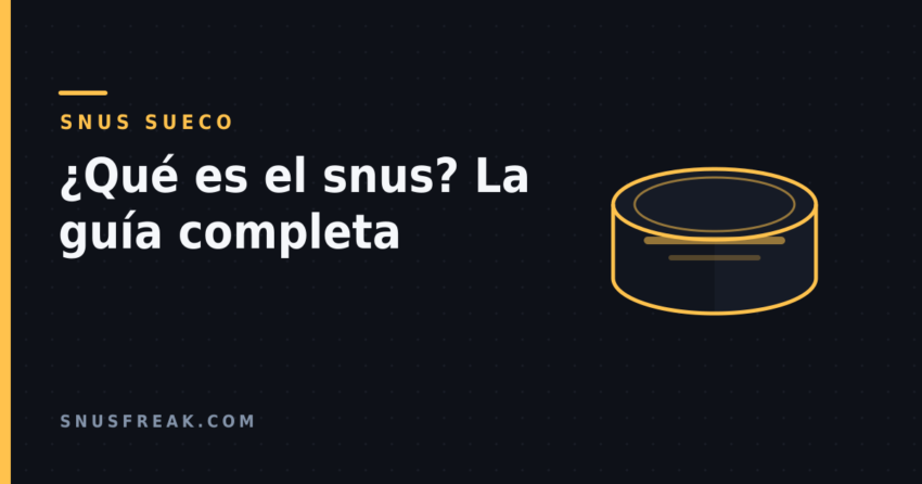 Una lata de snus ilustrada al estilo de Snus Freak, junto al título del artículo