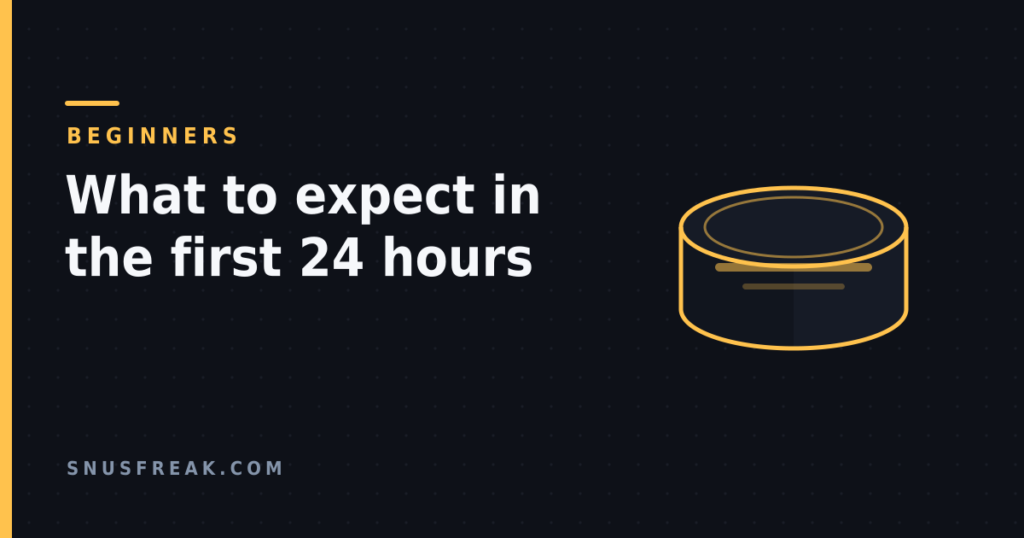 Flat line illustration of a plain unbranded pouch can drawn in gold on a dark background